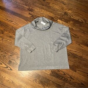 NWT Lou & Grey Gray Scubasoft Cowl Neck Long Sleeve Sweatshirt Women’s Size XL